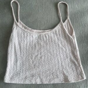 Brandy Melville John Galt Pink Floral Skylar Eyelet Tank